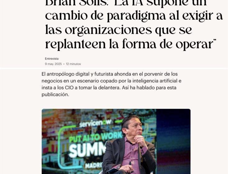 CIO España: AI is a paradigm shift by requiring organizations to rethink the way they operate